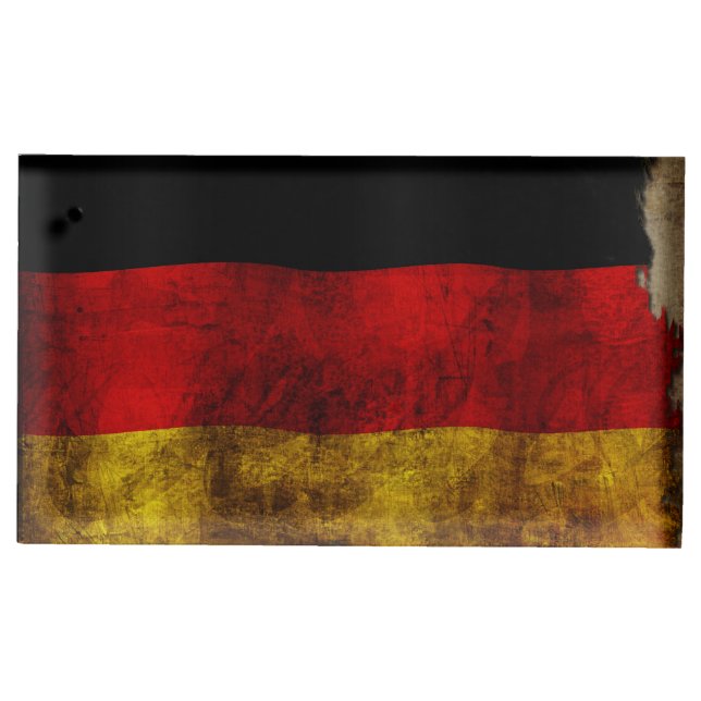 German Flag - Vintage Table Number Holder (Front)