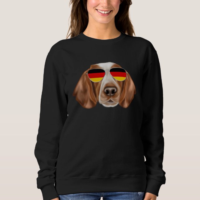 German Flag Welsh Springer Spaniel Dog Germany Poc Sweatshirt (Front)