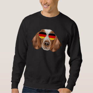 German Flag Welsh Springer Spaniel Dog Germany Poc Sweatshirt