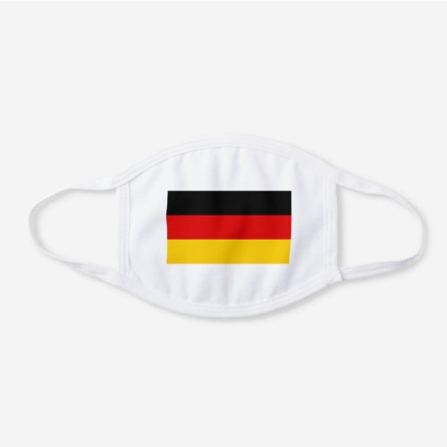 German Flag White Cotton Face Mask