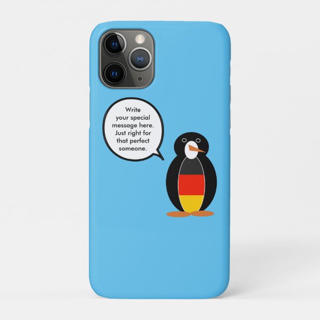 German Flag Wildlife Penguin Personalized Gift Case-Mate iPhone Case (Back)