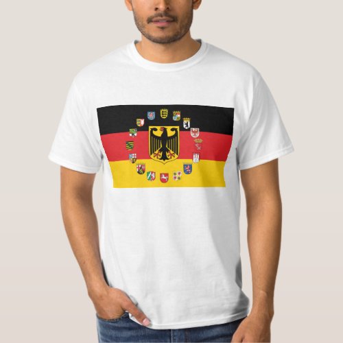 German Flag with Coats of Arms T_Shirt