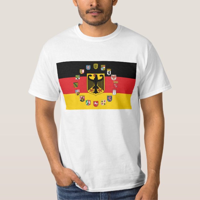 German Flag with Coats of Arms T-Shirt (Front)