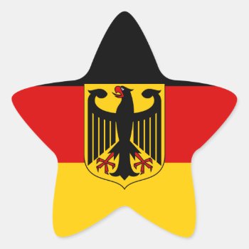 German Flag With Crest Sticker (star) by StillImages at Zazzle