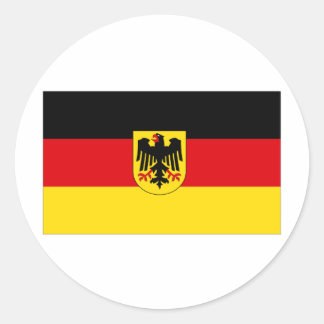 German flag with eagle round stickers