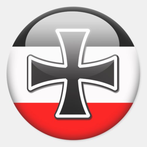 German Flag WWI Classic Round Sticker