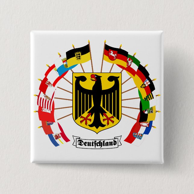 German Flags Pinwheel Button (Front)