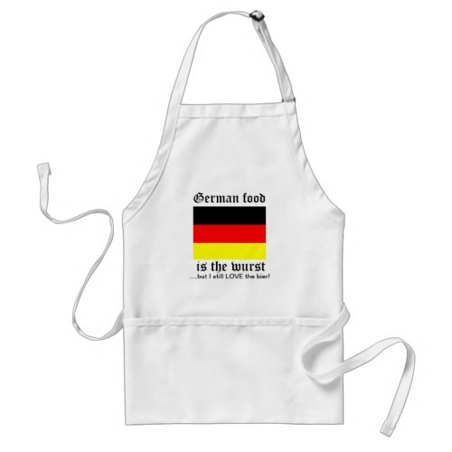 German food is the wurst adult apron