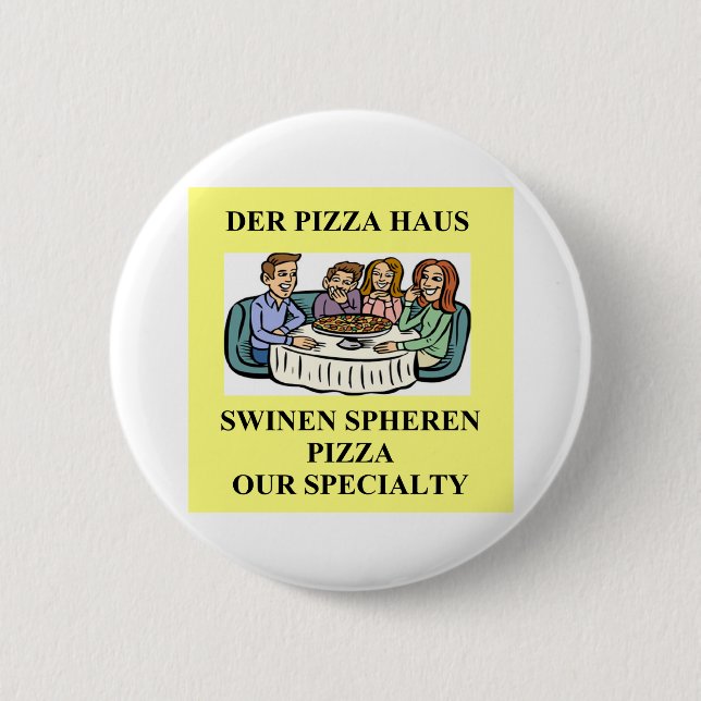 german food joke pinback button (Front)