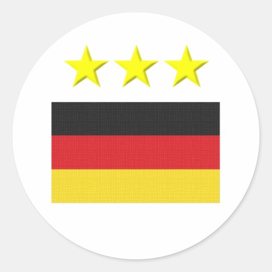 German Footie Classic Round Sticker