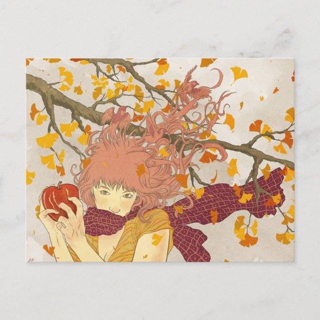 German for Autumn Postcard (Front)