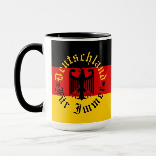 German Foreverblack eagleDeutschland flag  Mug