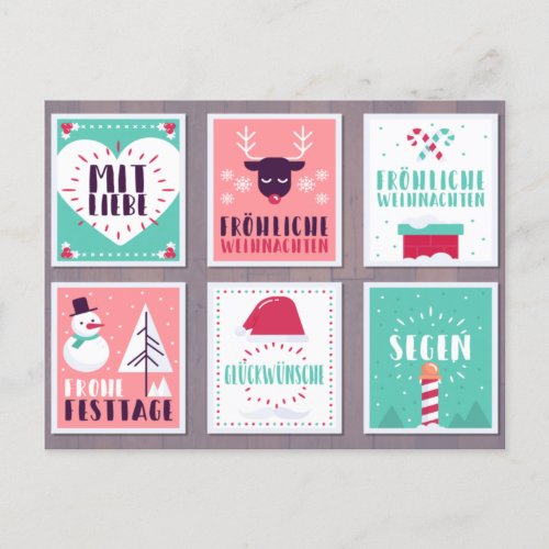 GERMAN FRHLICHE WEIHNACHTEN CHRISTMAS CARD PACK