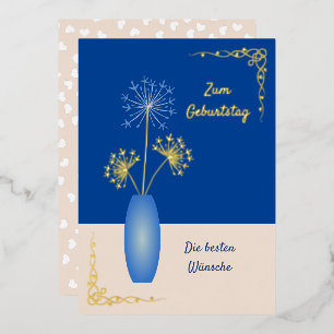German Geburtstag your text Foil Card