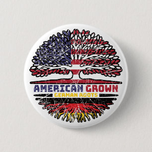 German Germany US American UUSA United States Tree Button