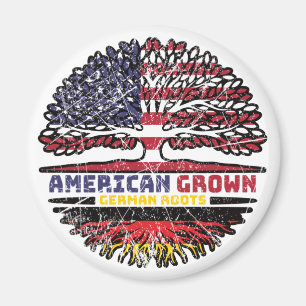 German Germany US American UUSA United States Tree Magnet