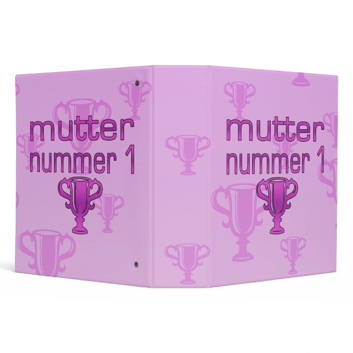 German Gifts for Moms Mutter Nummer 1 3 Ring Binders