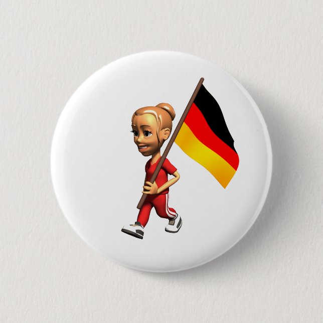 German Girl Button (Front)