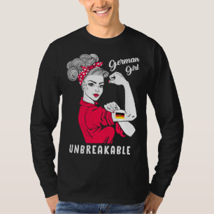 German Girl Unbreakable Strong German Girl Flag T-Shirt