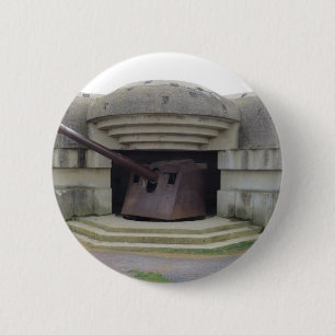 German Gun Position Overlooking Normandy Beach Pinback Button