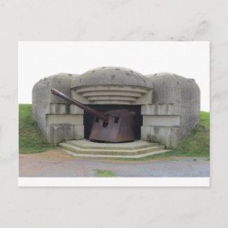 German Gun Position Overlooking Normandy Beach Postcard