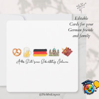 German Happy Birthday Card,Alles Gute zum Geburtst