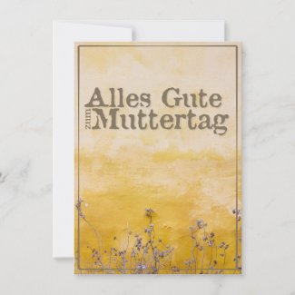 German Happy Mother’s Day on Vintage Flower Meadow