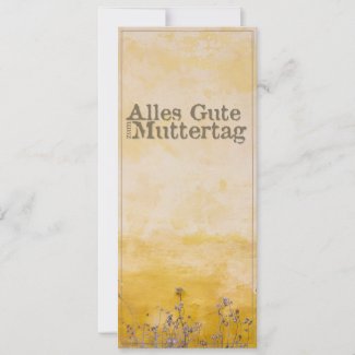 German Happy Mother’s Day on Vintage Flower Meadow