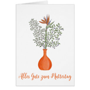 German Happy Mother’s Day Strelitzia reginae Cards
