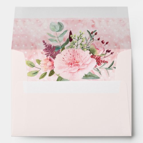 German Happy Mothers Day with Pink Floral  Envelope
