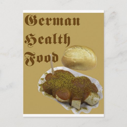 German Health Food currywurst Postcard