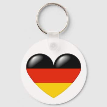 German Heart Keychain - Deutsche Herz by madelaide at Zazzle