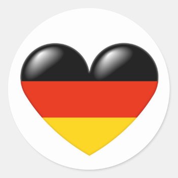 German Heart Sticker - Deutsche Herz by madelaide at Zazzle