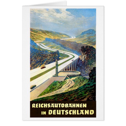 German Highways Vintage Travel Poster Restored (Front)