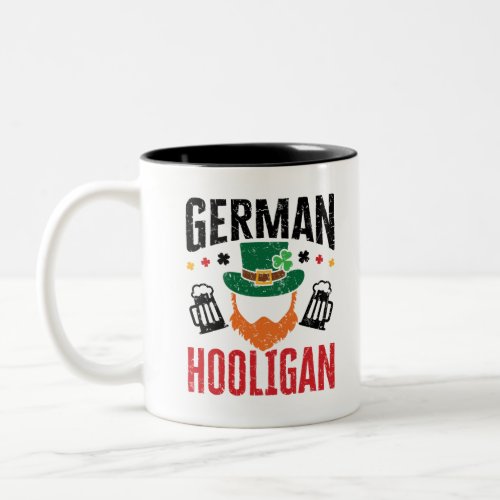 German Hooligan Germany St  Patricks Day Two_Tone Coffee Mug