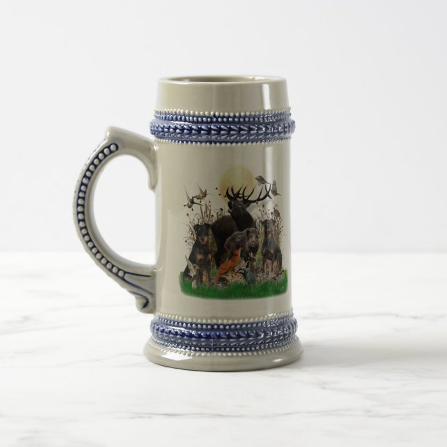 German Hunting Terrier Beer Stein (Left)