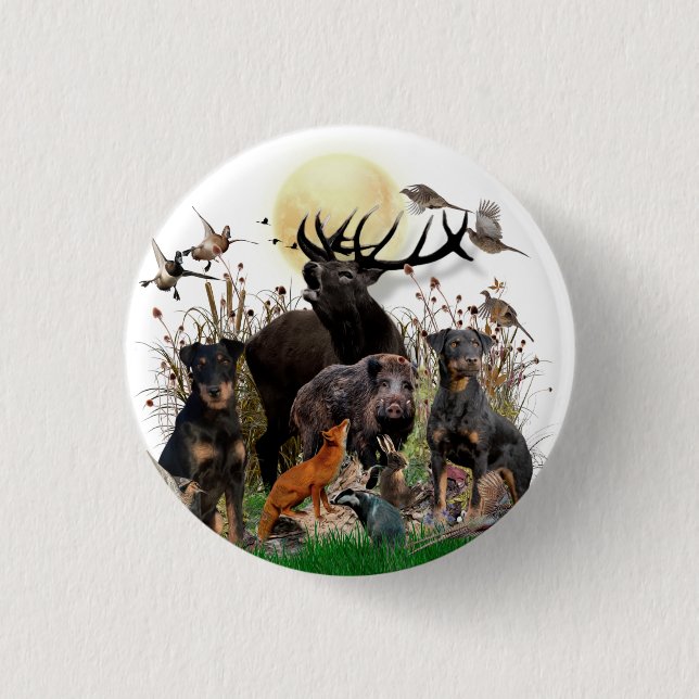 German Hunting Terrier Button (Front)