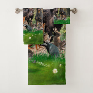 German Hunting Terrier (Jagdterrier)    Bath Towel Set
