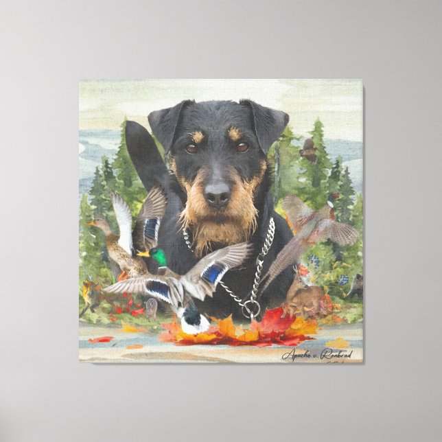 German Hunting Terrier (Jagdterrier) Canvas Print (Front)