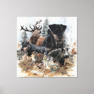 German Hunting Terrier (Jagdterrier) Canvas Print