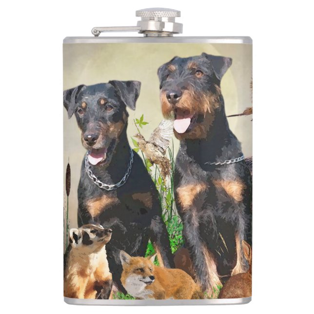 German Hunting Terrier (Jagdterrier)   Flask (Front)