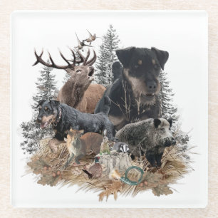 German Hunting Terrier (Jagdterrier)     Glass Coaster