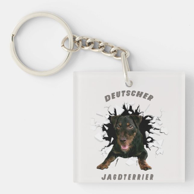 German Hunting Terrier (Jagdterrier) Keychain (Front)