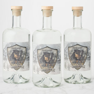 German Hunting Terrier (Jagdterrier)   Liquor Bottle Label