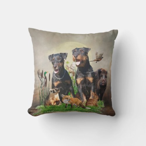 German Hunting Terrier Jagdterrier  Outdoor Pillow