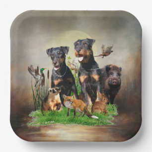 German Hunting Terrier (Jagdterrier) Paper Plates