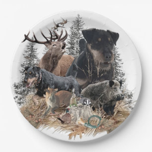 German Hunting Terrier (Jagdterrier)   Paper Plates