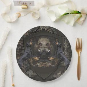 German Hunting Terrier (Jagdterrier) Paper Plates