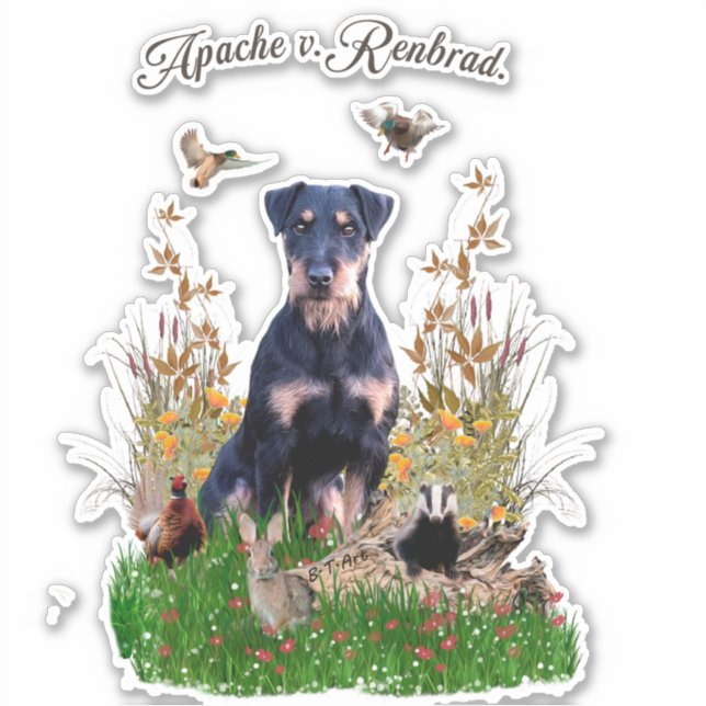 German Hunting Terrier (Jagdterrier)  Sticker (Front)