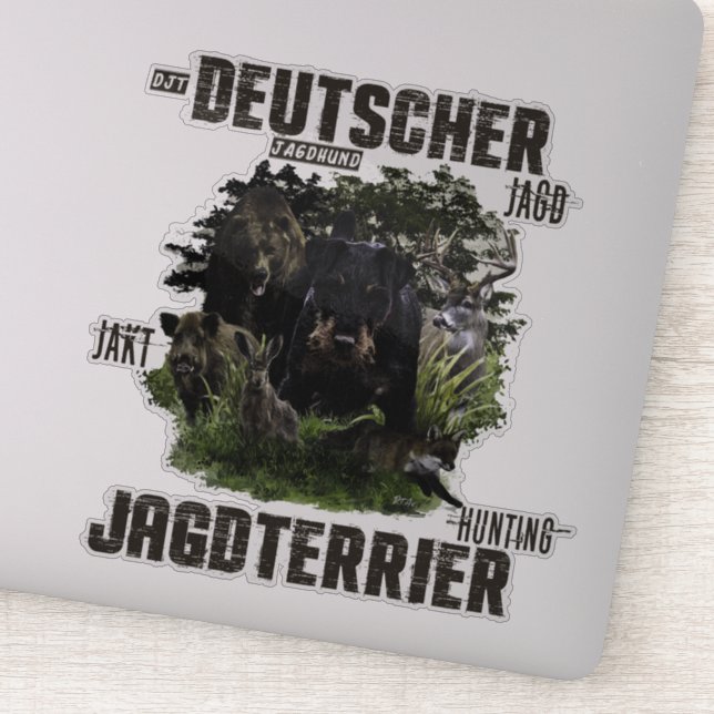 German Hunting Terrier (Jagdterrier) Sticker (Detail)